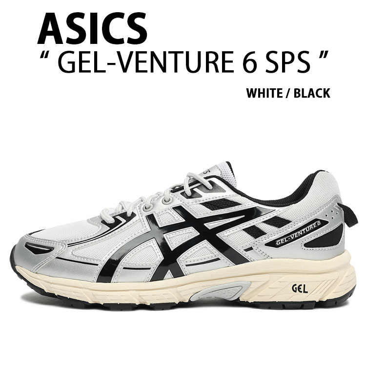 asics アシックス スニーカー GEL-VENTURE 6 SPS WHITE BLACK 1203A545-100 シューズ ゲルベンチャー6 ホワイト ブラック ランニングシューズ メンズ レディース