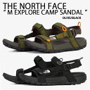 THE NORTH FACE ノースフェイス サンダル M EXPLORE CAMP SANDAL スポーツサンダル ストラップ KHAKI BLACK サイズ調整 ロゴ カーキ ブラック メンズ NS82R13A/B【中古】未使用品(4)