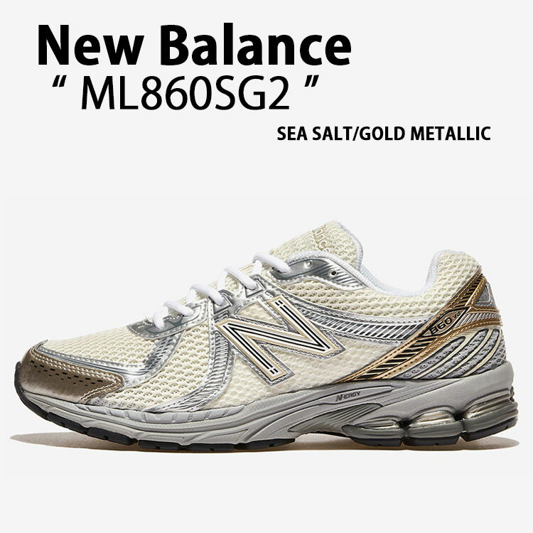 New Balance ニューバランス スニーカー ML860SG2 WHITE GOLD シューズ NewBalance860 メッシュアッパー ホワイト ゴールド メンズ レディース【中古】未使用品