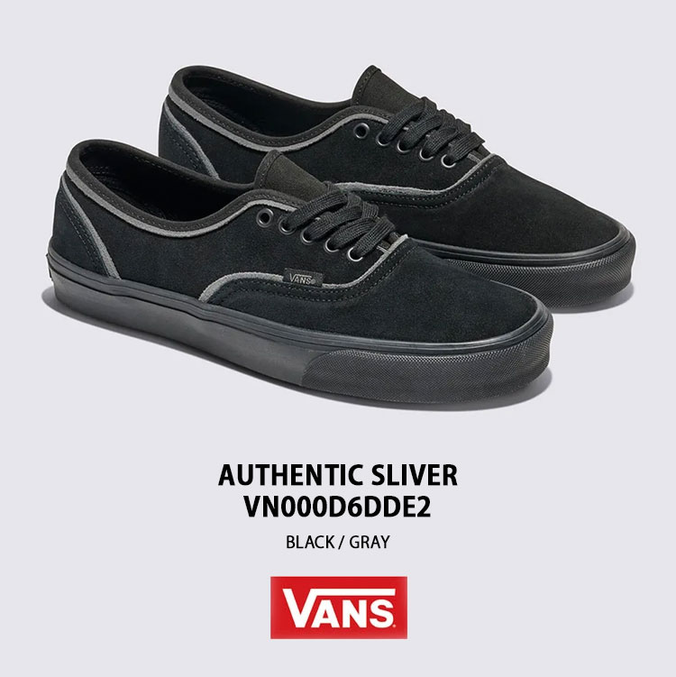 VANS バンズ スニーカー AUTHENTIC SLIVER VN000D6DDE2 BLACK GRAY シューズ オーセンティック スリバー ブラック グレー メンズ レディース