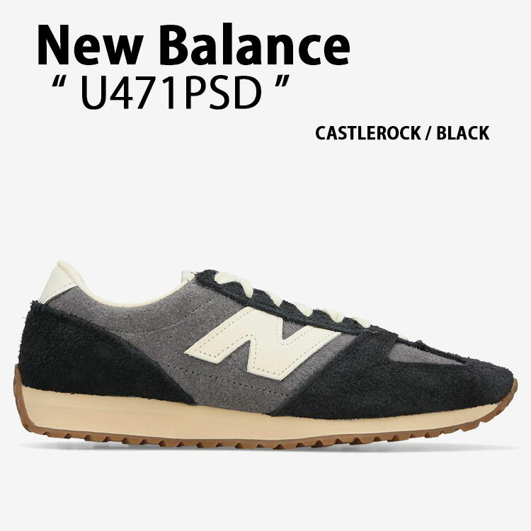 New Balance ニューバランス スニーカー U471PSD BLACK GRAY シューズ NewBalance471 ランシュー スエード 本革 レザー ブラック グレー メンズ レディース【中古】未使用品