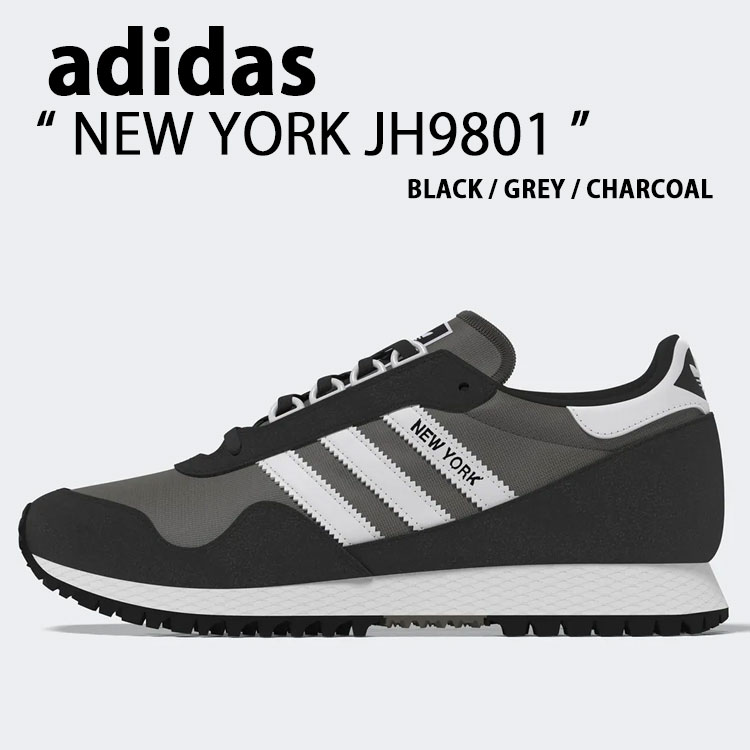 Rakuten - adidas originals アディダス スニーカー NEW YORK JH9801 BLACK GREY シューズ ニューヨーク ブラック グレー ランシュー メンズ レディース【中古】未使用品