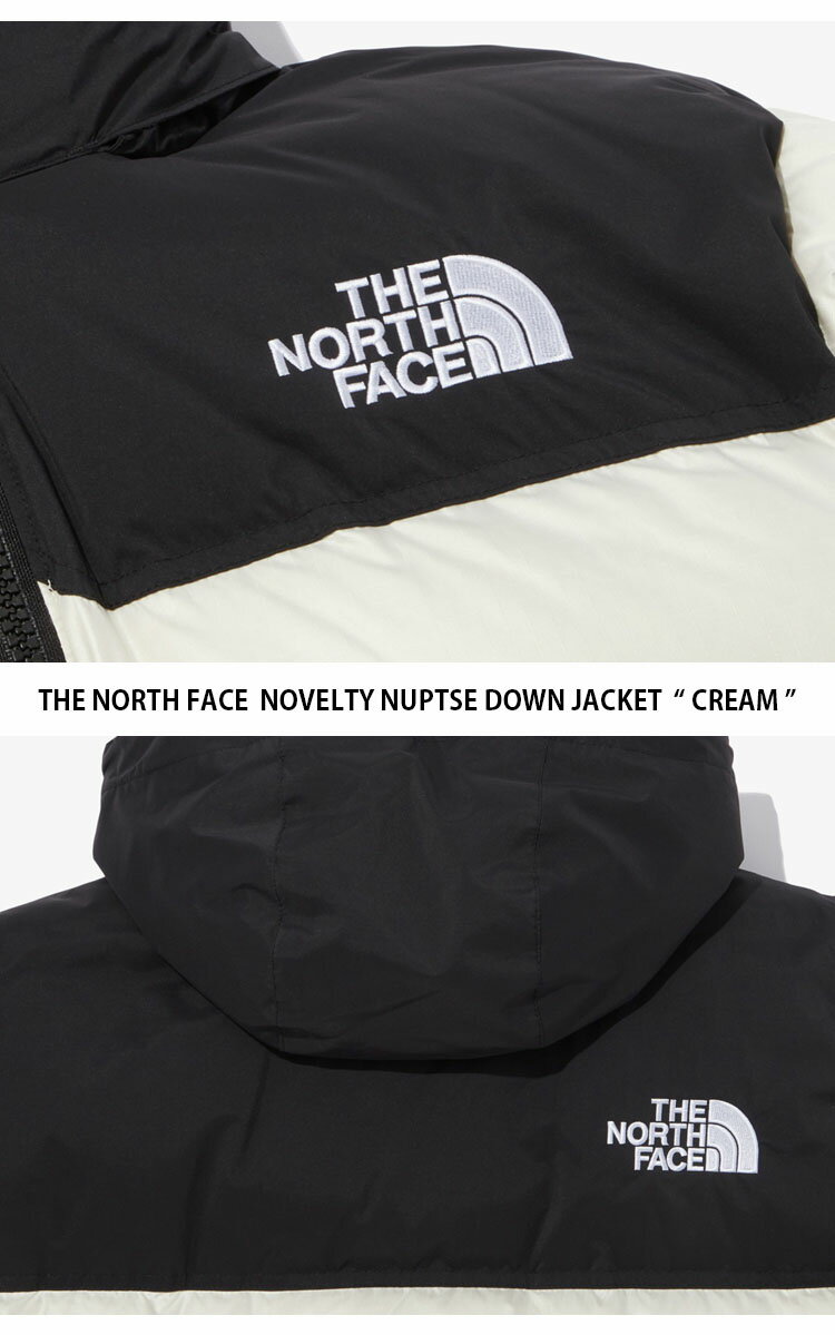 THE NORTH FACE ノースフェイス ダウンジャケット NOVELTY NUPTSE DOWN JACKET ノベルティ ヌプシ ダウン ジャケット ロゴ ストリート ホワイト ライトブルー WHITELABEL メンズ レディース NJ1DN50L/M【中古】未使用品
