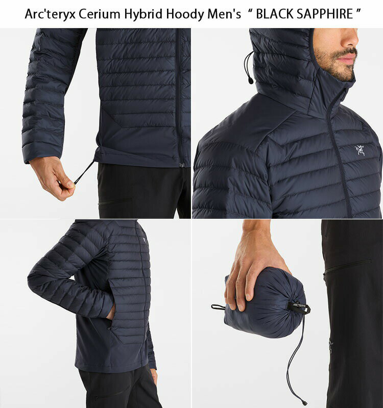 ARC'TERYX アークテリクス ダウンジャケット Cerium Hybrid Hoody Men's AJNSMX6376 X000006376 セリウム ハイブリッド フーディ フード メンズ 男性用【中古】未使用