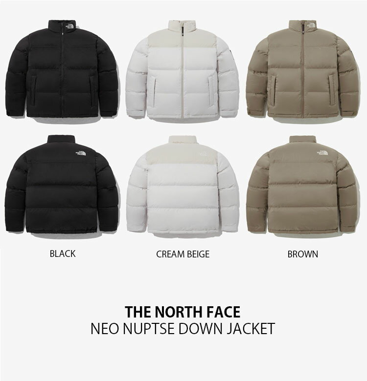 THE NORTH FACE ノースフェイス ダウンジャケット NEO NUPTSE DOWN JACKET ネオ ヌプシ ダウン ジャケット ロゴ カジュアル ストリート WHITELABEL ブラック ベージュ ブラウン メンズ レディース 男性用 女性用 NJ1DP56J/K/L【中古】未使用品