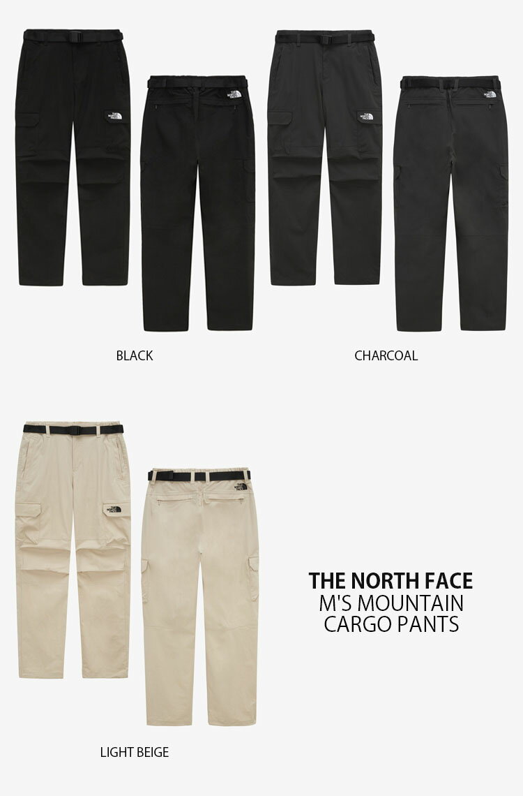 THE NORTH FACE ノースフェイス カーゴパンツ M'S MOUNTAIN CARGO PANTS マウンテン カーゴ パンツ 長ズボン イージーパンツ ロゴ カジュアル ストリート アウトドア ブラック チャコール ベージュ メンズ レディース 男性用 女性用 NP6NQ03A/B/C【中古】未使用品