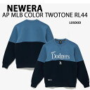 NEWERA ニューエラ スウェット トレーナー AP MLB COLOR TWO TONE RL44 LOSDOD ドジャース QUARTZ BLACK スウェットシャツ 2トーン ロサンゼルスロジャース セミルーズフィット 14397971【中古】未使用品