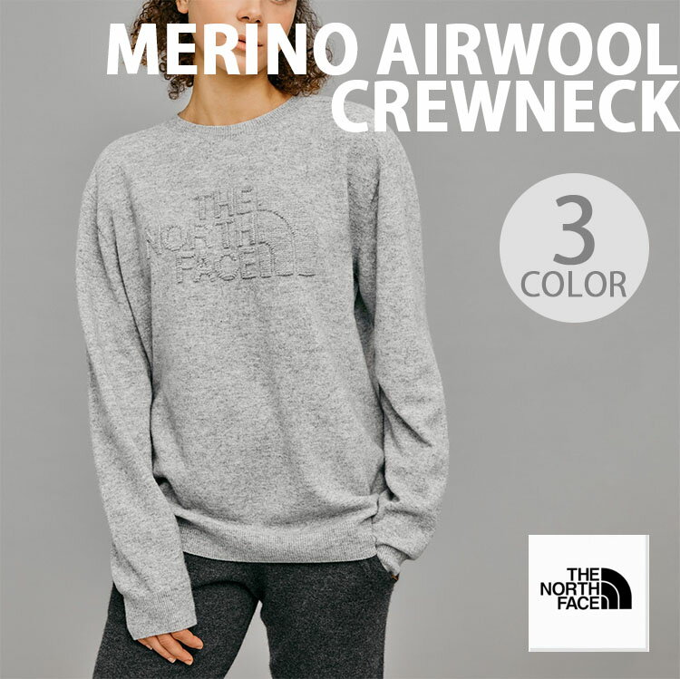 THE NORTH FACE ノースフェイス ニット シームレスセーター MERINO AIRWOOL CREWNECK ニット ホールガーメント GRAY O...