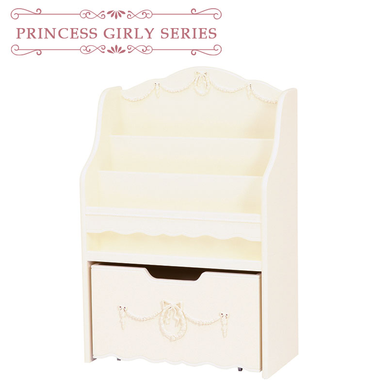 【Princess girly series】 幅60cm 奥行30cm　高さ90cm　おもちゃ 収納 おもちゃ収納 絵本棚 ラック おもちゃ箱 絵本 本棚 子供 大容量 引き出し 女の子 キッズ オモチャ収納 おもちゃ収納棚 絵本ラック 棚 新学期のサムネイル