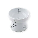 猫壱(necoichi)ハッピーダイニング 猫用 脚付ウォーターボウル ハイタイプ 猫柄 すべり止めシリコン付き