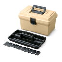 アイリスオーヤマ 工具箱 HARD PRO 【幅約35×奥行約22×高さ約21cm】収納ボックス ツールボックス DIY アウトドア キャンプ 小物入れ インナートレー 付き 仕切りがあるから細かいネジも収納可能 OD-400 ベージュ