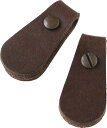 日本紐釦貿易(Nippon Chuko)NBK 本革 ファスナー引き手パーツ サークル型 ネジ式カシメ付き 約17mm×35mm 焦げ茶 ダークブラウン LSC-DC