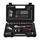 ソケットレンチセット 72点組 精密工具セット DIY 工具セット 差込角 6.35mm(1/4インチ) ラチェットレンチ 車メンテナンス ホームツールセット