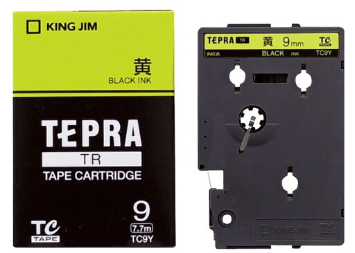 キングジム テープカート リッジ テプラTR 9mm TC9Y 黄 キングジム テープカート リッジ テプラTR 9mm TC9Y 黄