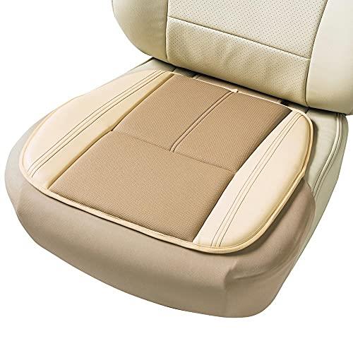ボンフォーム(BONFORM) シートクッション ベーシックレザー 軽/普通車 ヒップ型 スカート型ストッパー付き ヒップガタ48x45x2cm ベージュ 5345-43BE
