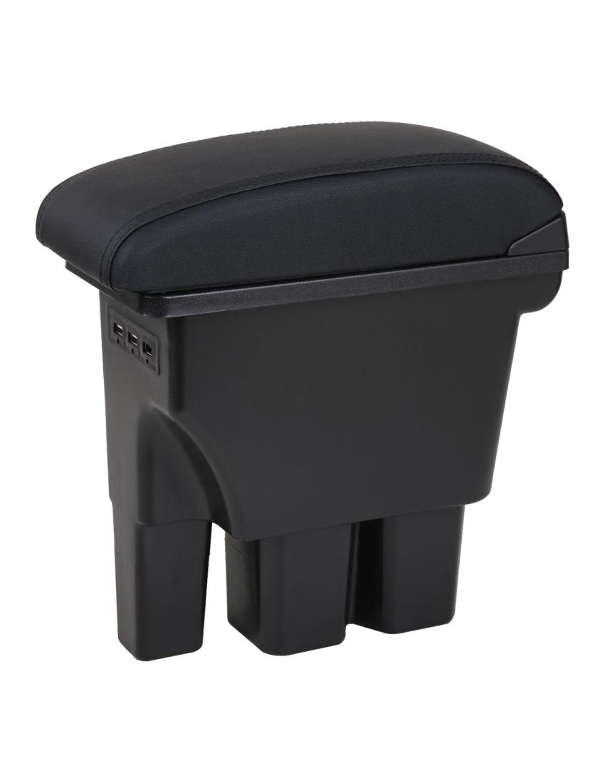 BTtime スズキ ジムニー アームレスト JB64W JB74W 専用 車用肘置き コンソールボックス ブラックレザー調 収納ボックス 小物入れ 純正ホルダー対応 USB充電 多機能 取付簡単 新型ジムニー用 （ブラックステッチ縫製）