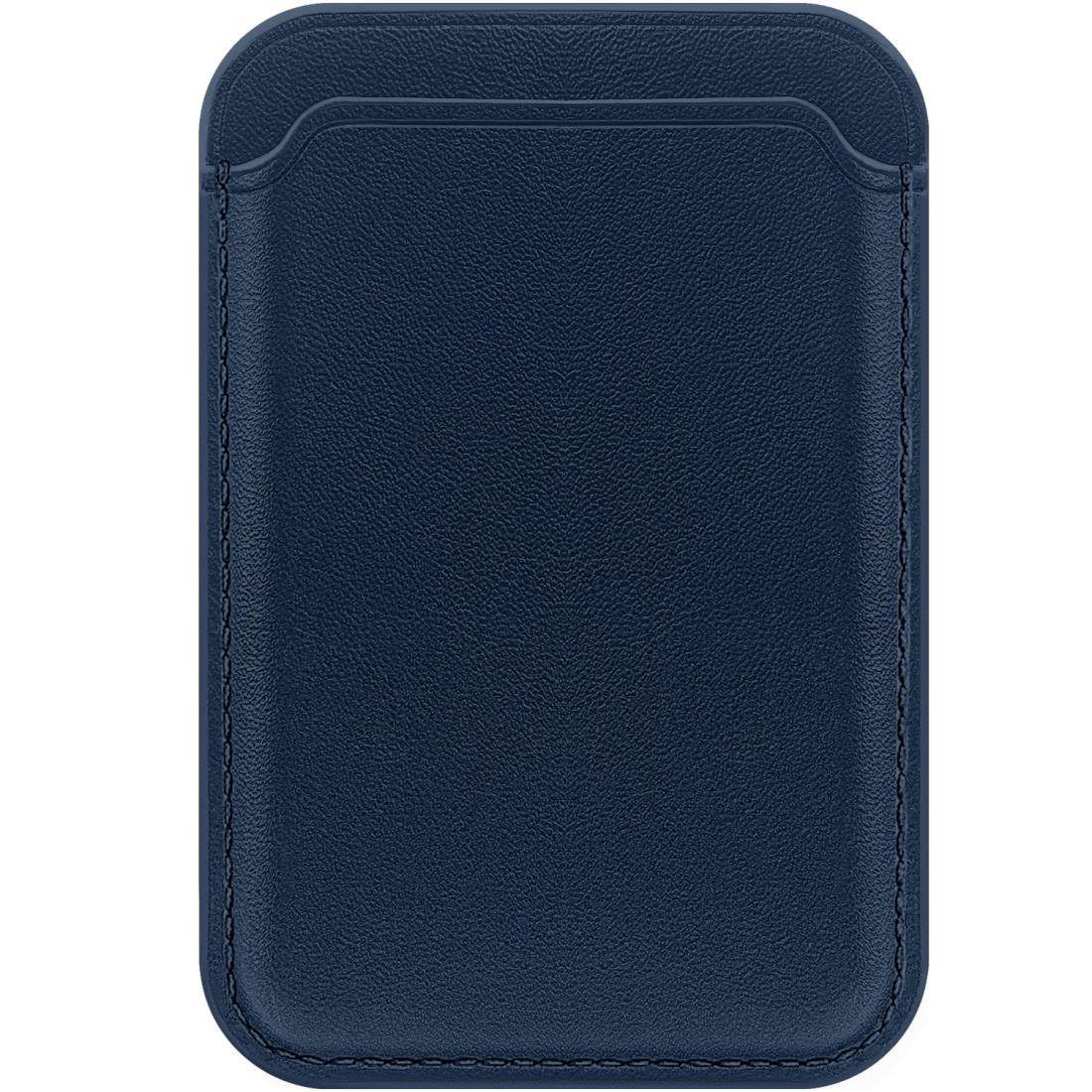 Magsafeウォレットレザーカードホルダー：i Phone 12/13/14 Mini/Plus/Pro/Max対応、RFIDとMagSafeマグネット付き (バルトブルー)