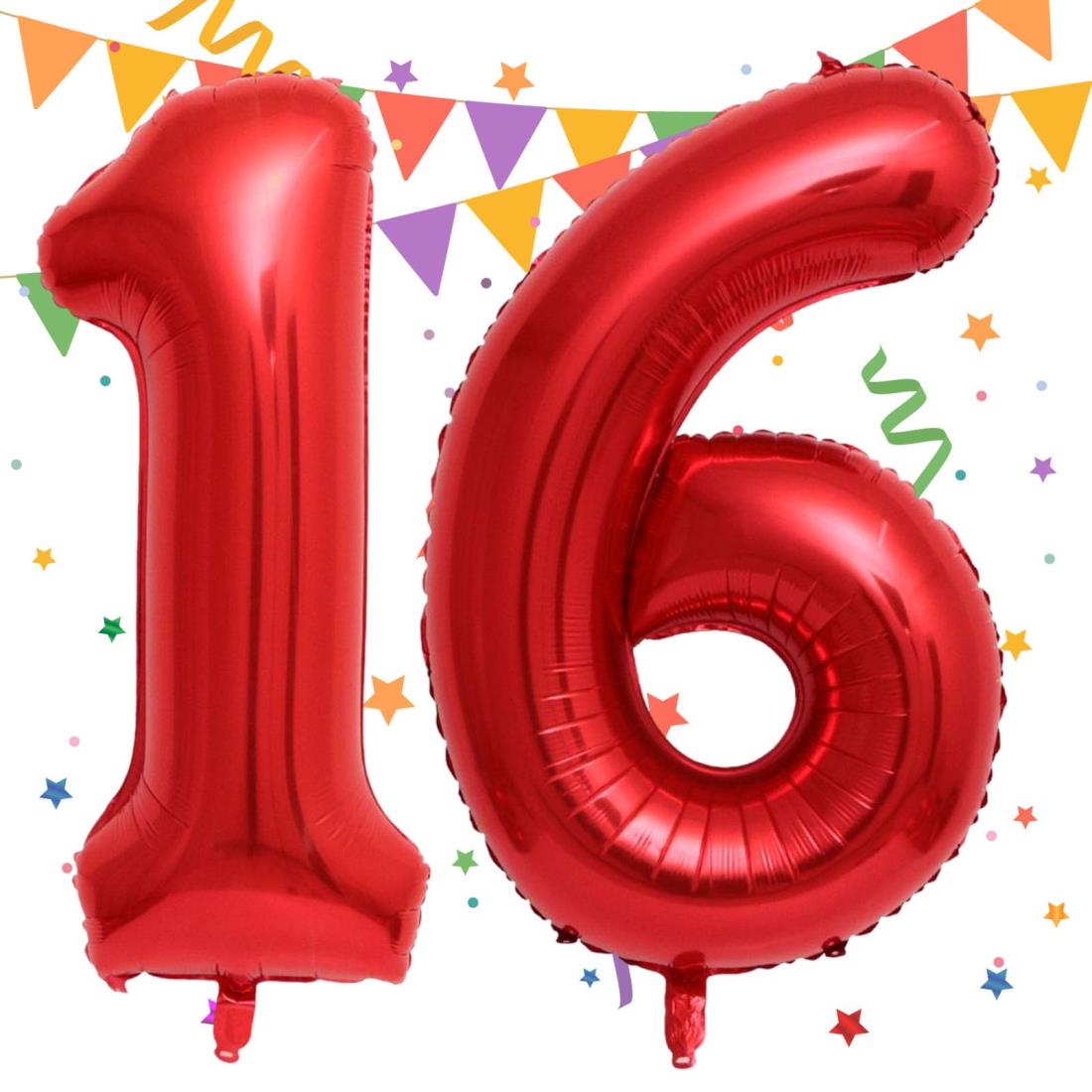 Sekat 数字 バルーン 40インチ レッド ナンバーバルーン 誕生日 風船 バースデー 飾り アルミ風船 ハッ..