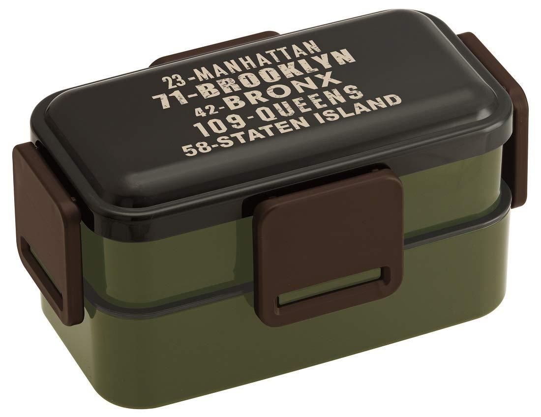 スケーター(Skater) Ag+ 抗菌 ふんわり盛れる 2段弁当箱 大容量 850ml ブルックリン 日本製 PFLW9AG