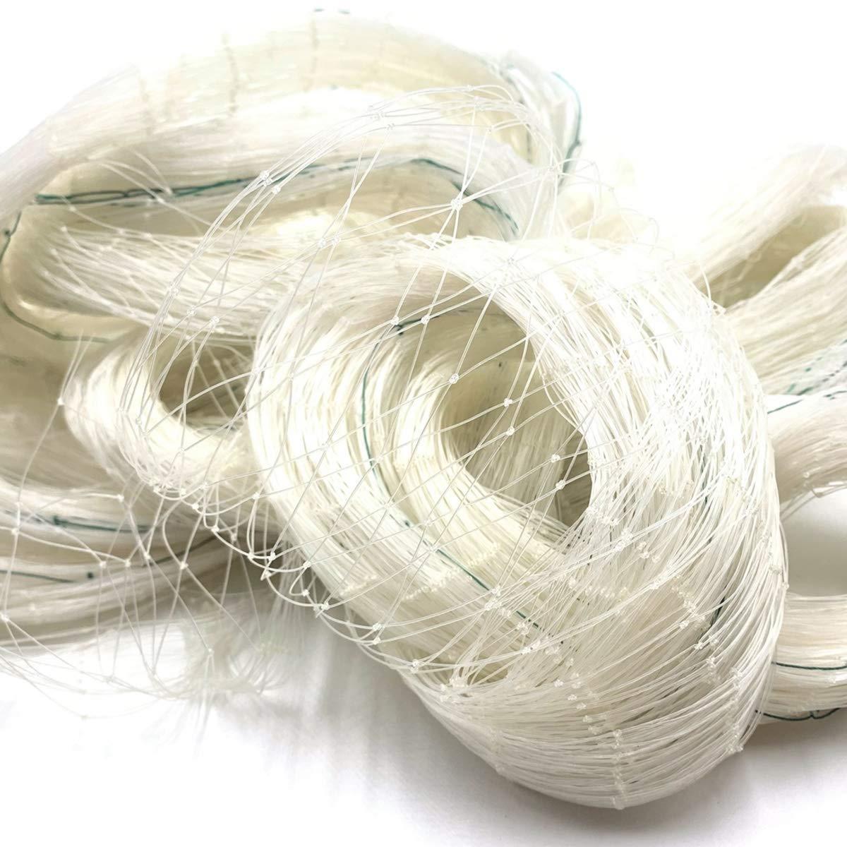 sac taske 透明 防鳥ネット ベランダ 鳥よけ 網 田畑 鳥害対策 ＆ 結束バンド 100本 (2m×15m)