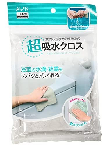 アイオン(Aion) 超吸水クロス グレー 最大吸水量 約140ml 1枚入 日本製 PVA素材 絞ればすぐに元の吸水力復活 結露対策 水滴ちゃんとふき取り 127-GY