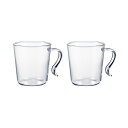 HARIO(ハリオ) 耐熱スタッキングマグ 2個セット 300ml コーヒー ティー グラス 電子レンジ・食洗機OK 耐熱ガラス 日本製 SRM S-2024