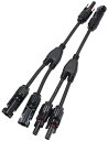 Y型並列MC4コネクター MMF + FFM ブランチ Y型並列MC4コネクター 耐候性 UV耐久 防水 2点セット