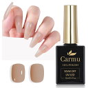 ジェルネイル シアーカラージェル ダークヌード単色 透き通る透明感 ポリッシュタイプ15ml UV/LED対応 初心者&プロ適用(ダークヌード)