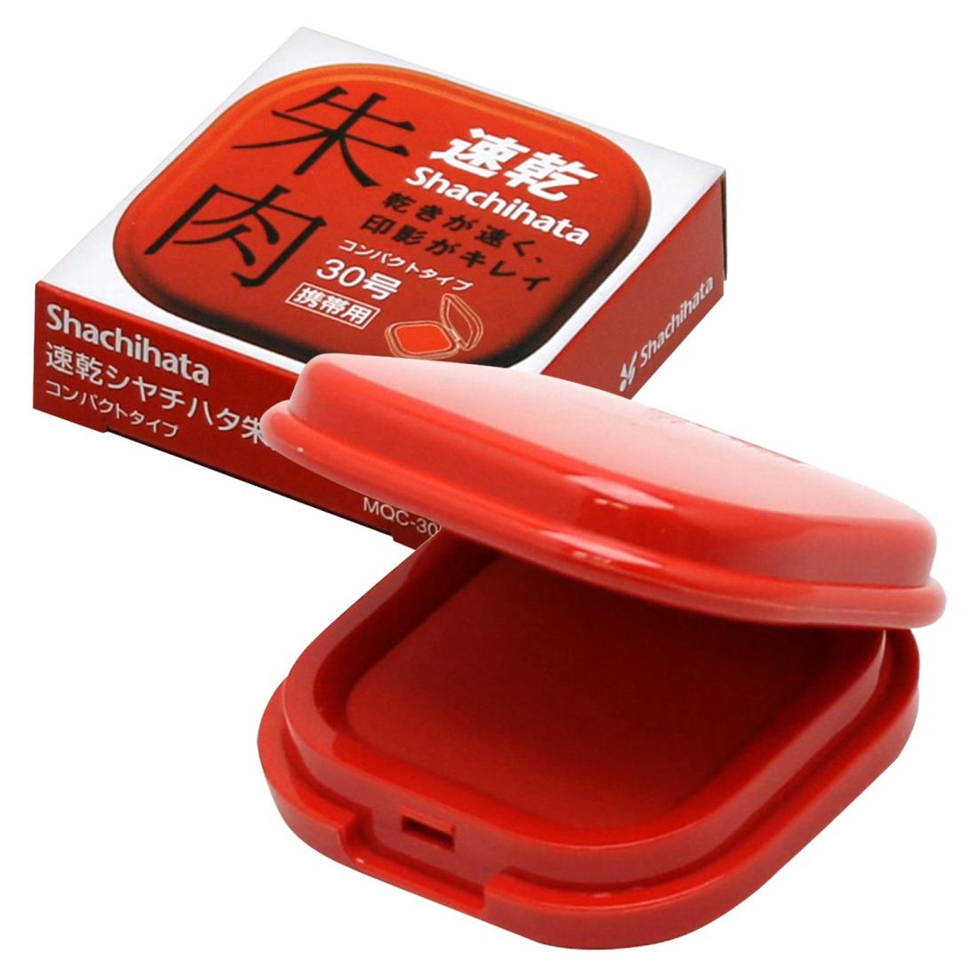 シャチハタ 速乾朱肉 コンパクトタイプ MQC-30-2 30号 赤