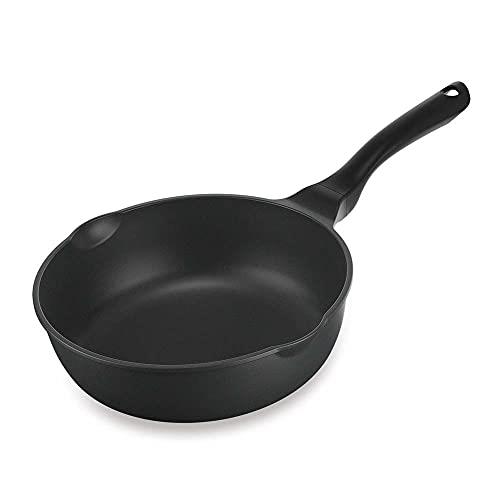アイリスオーヤマ フライパン 軽量 深型 26cm ガス火専用 こびりつかないダイヤモンドコート 片手でラクに持てる 注ぎ口付き 片手で簡単 GVL-D26