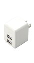 エレコム USB充電器 USB コンセント 合計12W (5V/2.4A) 2ポート USB-A コンパクト 折りたたみ式プラグ i Phone15、Androidなど各種対応 ホワイト EC-AC3912WH