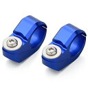 デイトナ(Daytona) アルミビレット バイク用 クランプバー アクセサリークロスバー用クランプセット 2個セット ブルー 99441
