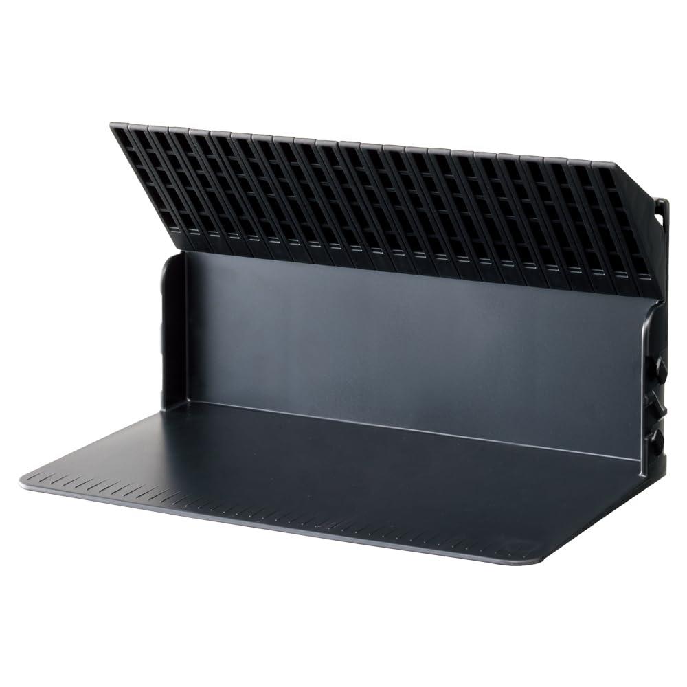 リヒトラブ 1冊でも倒れない ブックスタンド ブックエンド CD D V D収納 ブラック A3575-24