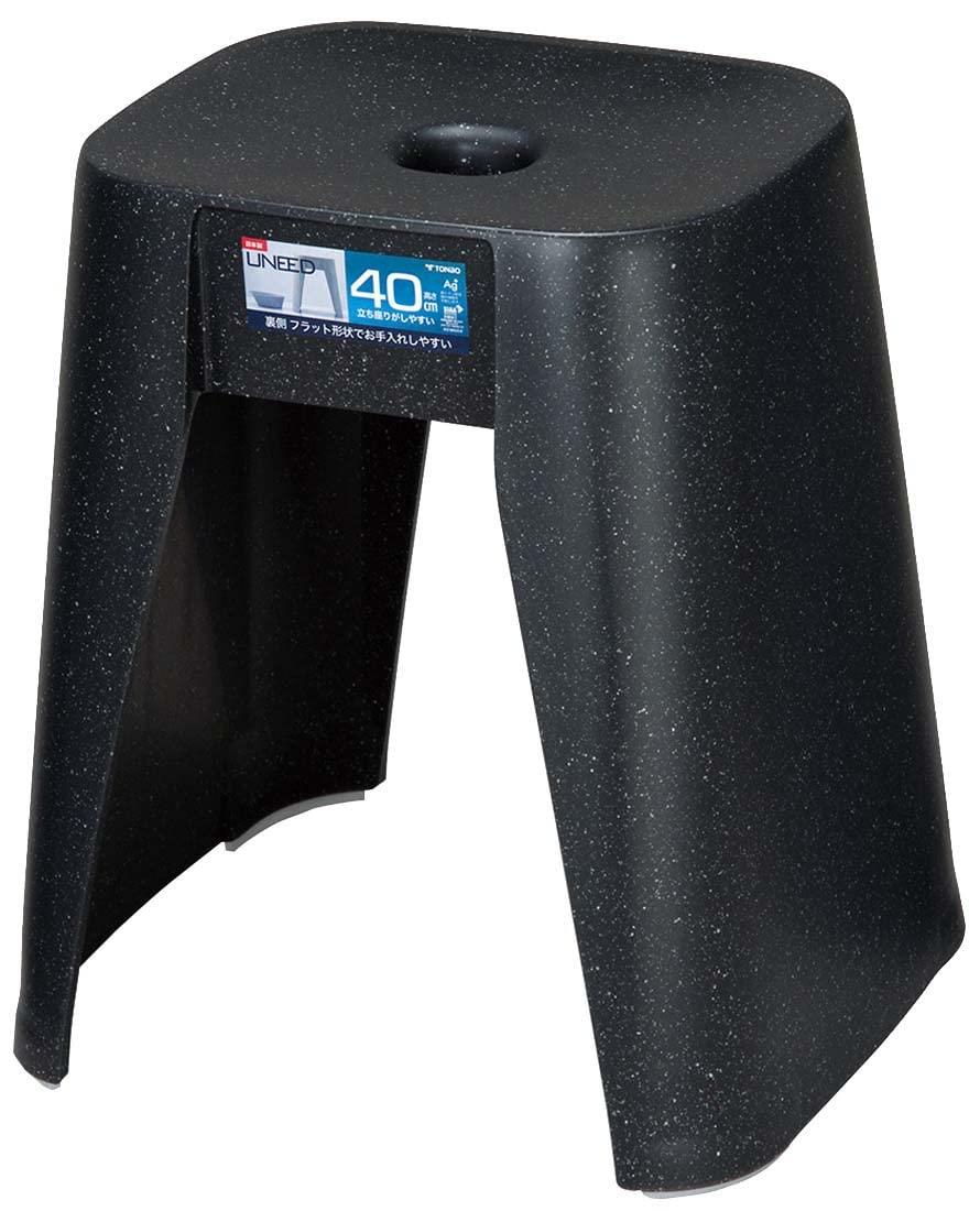 新輝合成 トンボ ユニード 風呂椅子 Ag 抗菌 引っ掛け 乾きやすい 立ち座りが楽 ブラック ストーン 幅38.5×奥行32.5×高さ40cm 日本製