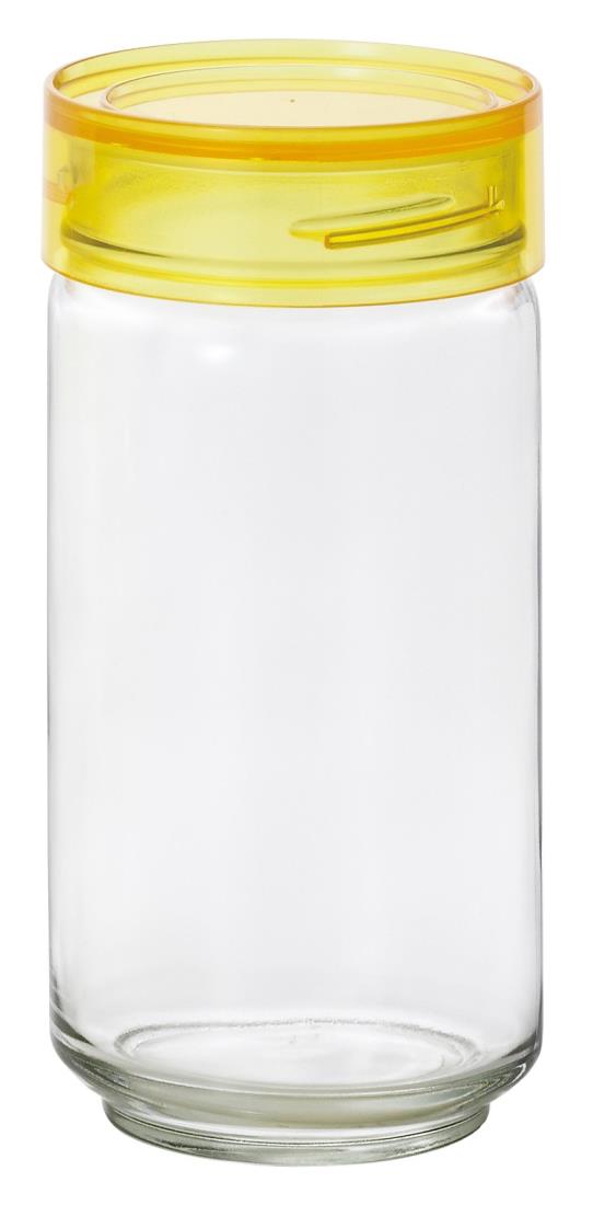 アデリア(ADERIA) CCボトル 1000ml イエ ロー 日本製 保存容器 ガラス キャニスター 密閉容器 調味料入 瓶 密閉 コーヒー豆 M6632