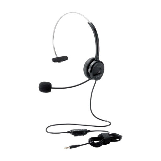 エレコム(ELECOM) ヘッドセット 4極ミニプラグ オーバーヘッド 有線 片耳 変換ケーブル付 30mmドライバ ブラック HS-HP29TBK エレコム(ELECOM) ヘッドセット 4極ミニプラグ オーバーヘッド 有線 片耳 変換ケーブル付 30mmドライバ ブラック HS-HP29TBK