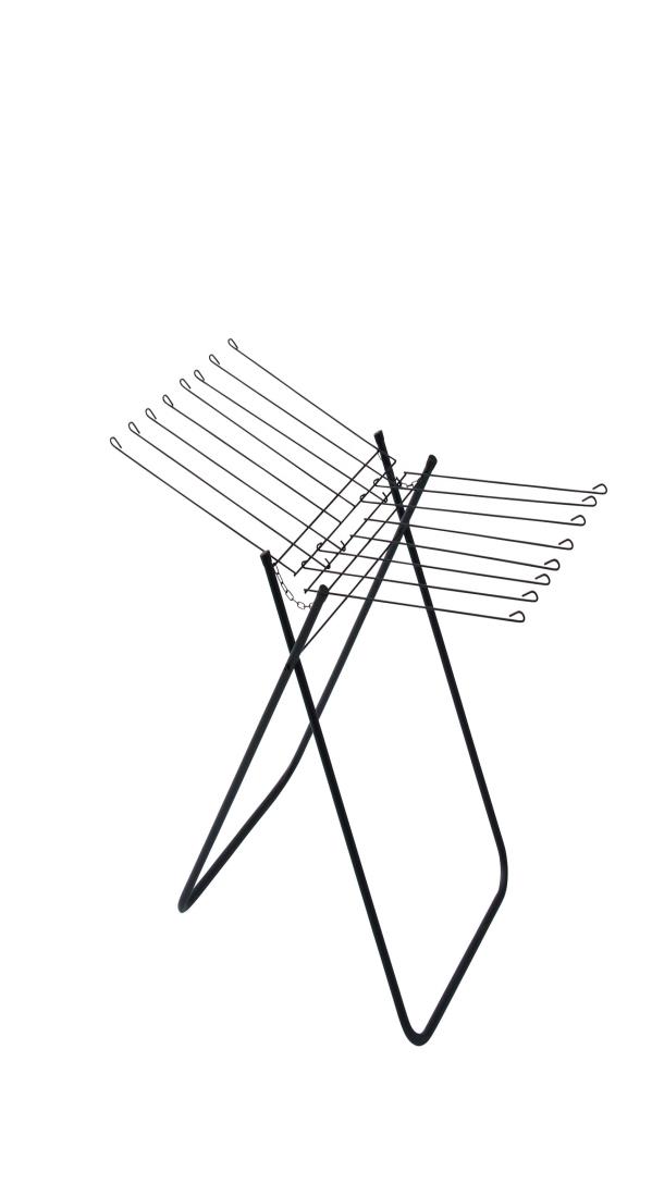 天馬(Tenma) どんなインテリアにもなじみやすいシックなデザインの物干し 洗濯 室内 部屋干し ブラック物干し タオルハンガースタンド 幅86×奥行46×高さ69cm PSBK-01