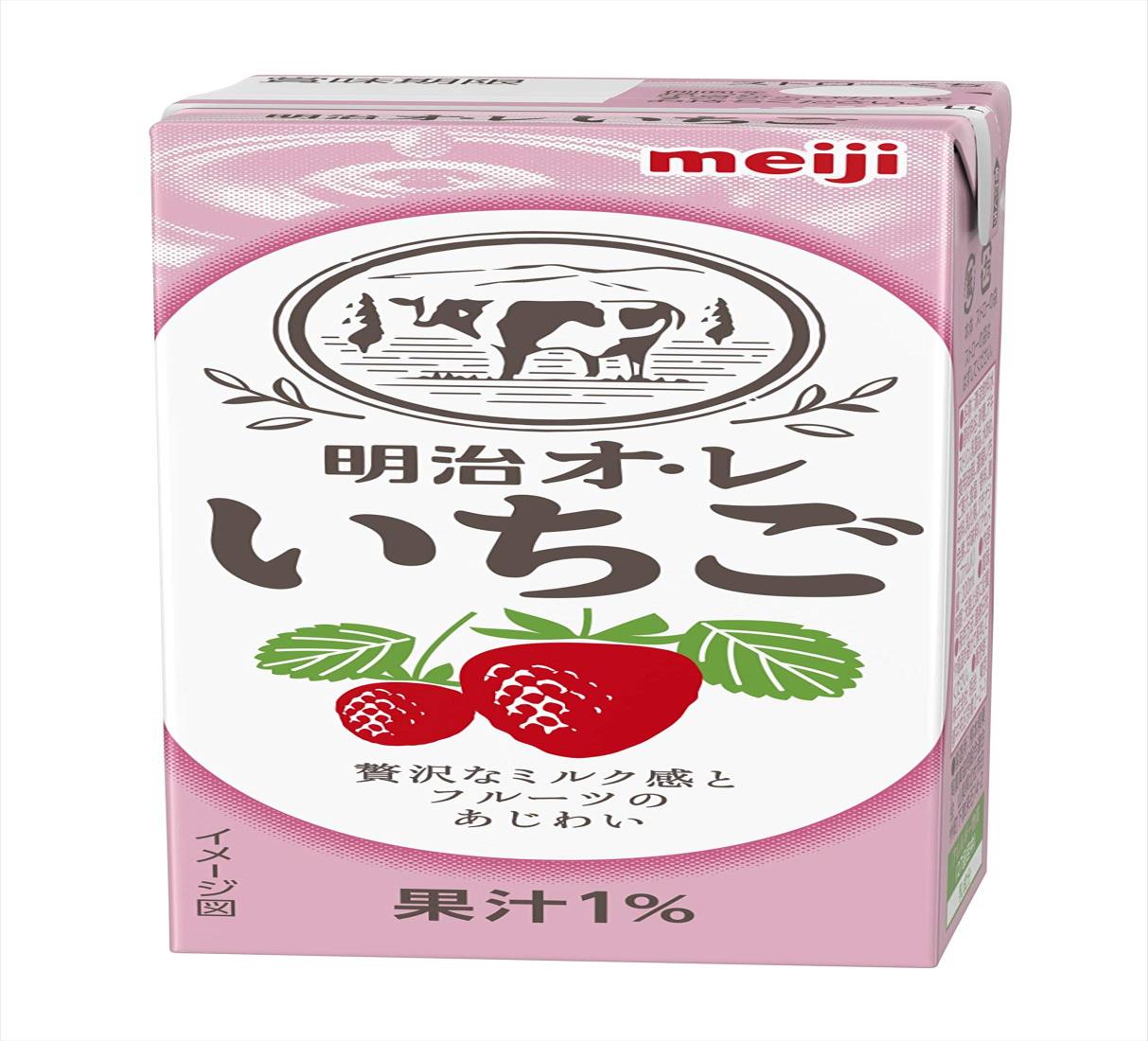 明治オ・レいちご 200ml 紙パック 飲料 ドリンク 飲み物 常温保存 ×24本