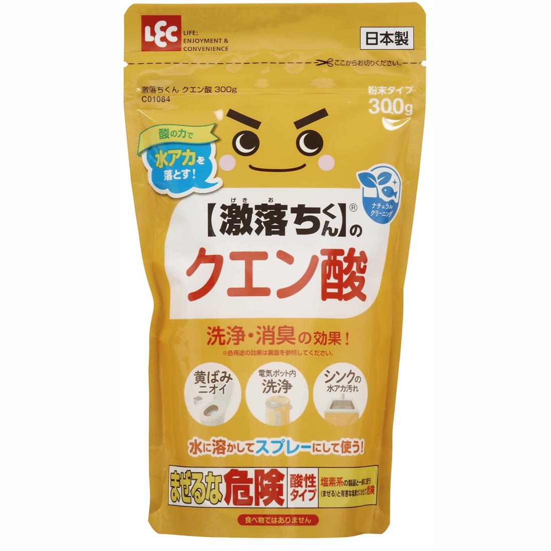 レック(LEC) レック 【 激落ちくん 】 の クエン酸 粉末タイプ 300g /酸の力で水アカを落とす/電気ポット内、シンク、トイレ汚れにも/のサムネイル