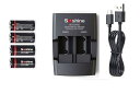 Soshine CR123A 充電池 4本+充電器 セット3.0V (3.2V)|詳細画像
