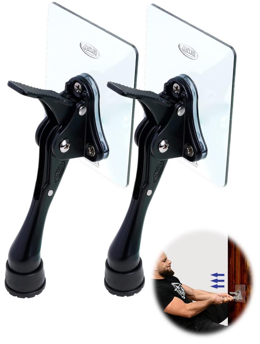 HA SHI ドリル要らずの貼り付け型ドアストッパー, ワンタッチドアストッパー4インチ, ワンタッチキック..