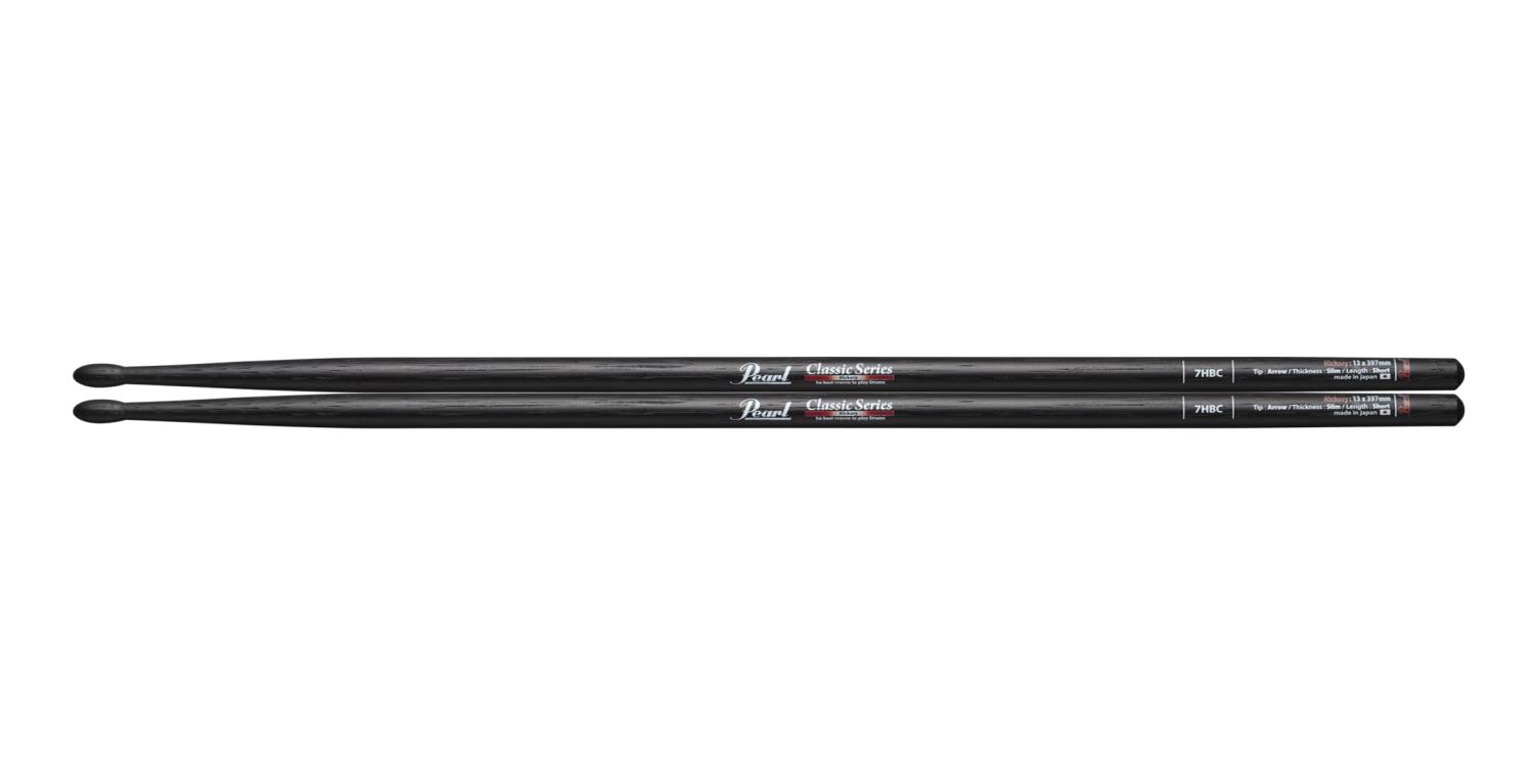 Pearl パール ドラムスティック ヒッコリー ブラックラッカー 7HBC
