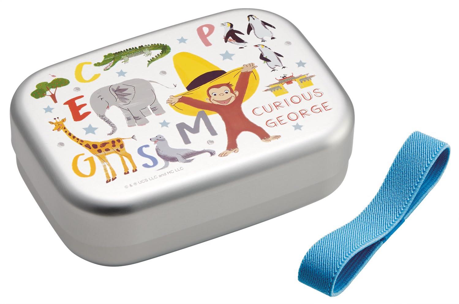 スケーター(Skater) アルミ製 弁当箱 370ml 子供用 保温庫対応 ランチベルト付き 日本製 おさるのジョージ ZOO ALB5NV68843