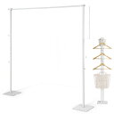 LORAK 室内物干しタワー 使用時開いて約W175×D25×H160cm 折り畳んでクローゼットやドアの裏に収納 物干し竿 物干しスタンド ハンガーラック 部屋干し ラック 洗濯物干し コンパクトに収納 組み立て簡単 (ホワイト, 1段)(3)