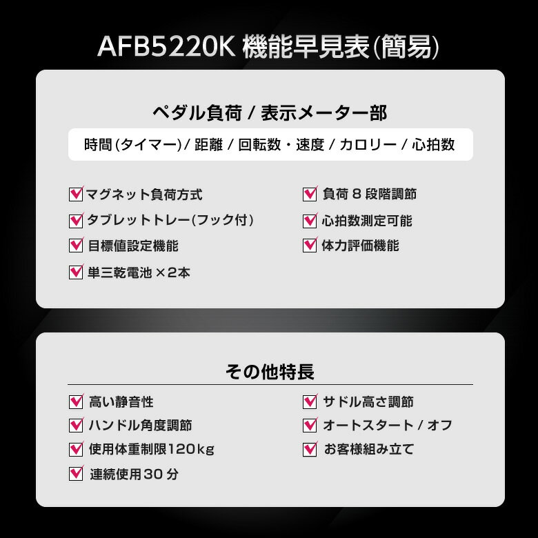 【基本送料無料】フィットネスバイク アルインコ直営店 ALINCOAFB5220K エアロマグネティックバイク5220健康器具 ダイエット スピンバイク エクササイズ マグネット バイク運動不足 ストレス発散 宅トレ 家トレ