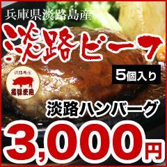 肉ギフト（3000円程度） 【淡路島 ハンバーグ5個】【産地直送】淡路 ハンバーグ5個 黒毛和牛 淡路産(国産牛肉・猪豚・淡路たまねぎ使用) A4・A5ランクの淡路ビーフ使用(兵庫県 お土産 ビーフ 内祝い お取り寄せ おかず 食べ物 淡路島 お惣菜 お取り寄せグルメ 冷凍食品 肉ギフト プレゼント 贈り物)