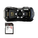 PENTAXデジタルカメラ WG-90 ブラック + 128GB SDXCメモリカード 1セット カメラ デジタルカメラ 撮影用 CAMERA 撮影 スタジオ ...