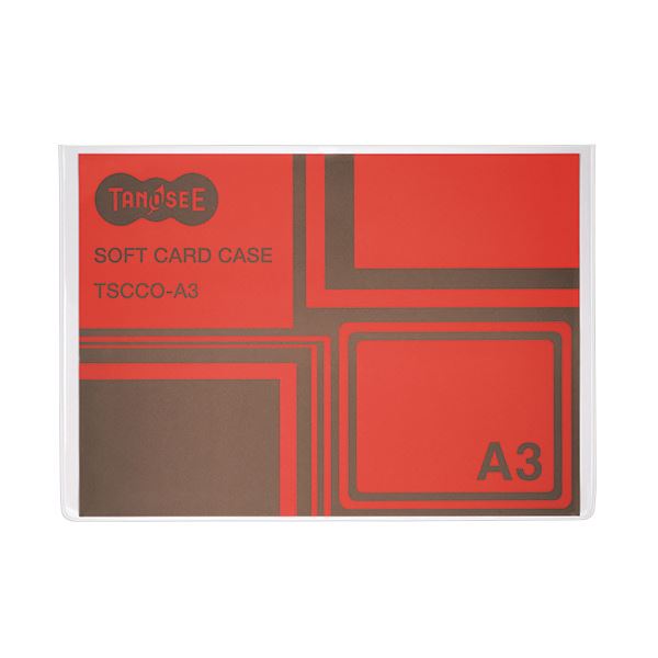 TANOSEE ソフトカードケース A3 透明 再生オレフィン製 1セット （100枚） 日用品雑貨・文房具・手芸 文房具・事務用品 文具 オフィス用品 文房具 事務用品 名札・カードケース