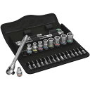 WERA ヴェラ 差込1/4SQ メタルラチェットソケット ビットセット 004020 工具 ツール DIY 作業工具 道具