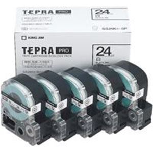 キングジム テプラ PROテープ / ラベルライター用テープ 【幅：24mm】 5個入り SS24K-5P ホワイト(白)